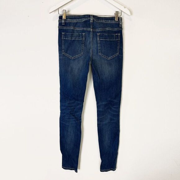 L'Autre Chose Medium Wash Distressed Wash Skinny Jeans - Picture 2 of 6